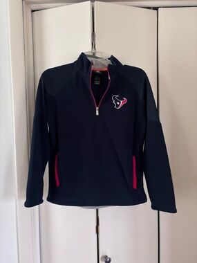Houston Texans Navy Quarter-Zip Pullover -Youth Medium